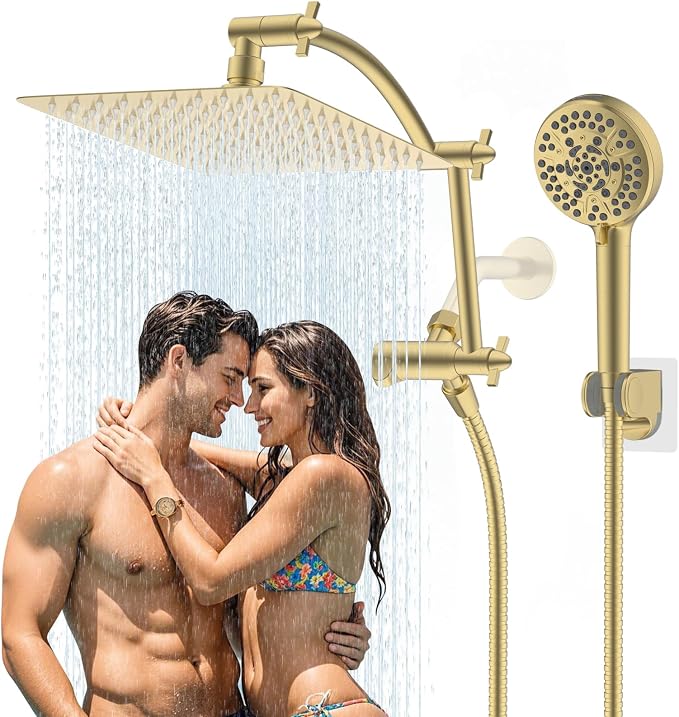 Hibbent All Metal Shower Head, Handheld Showerhead Combo by Hibbent