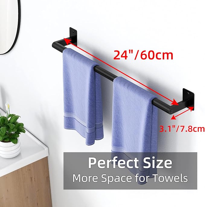 Bathroom Towel Bar, 24 Inch Towel Racks - Image 6