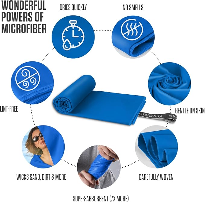 VENTURE 4TH Quick Dry Towel. Microfiber Travel Towel Ideal - Image 6