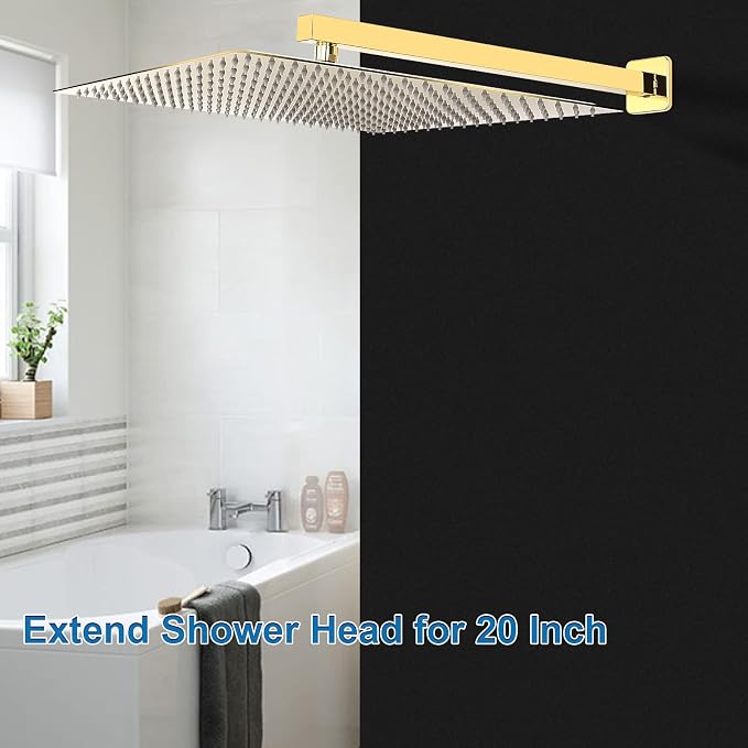 HarJue Shower Arm, Rain Shower Head Extension Extender, - Image 4
