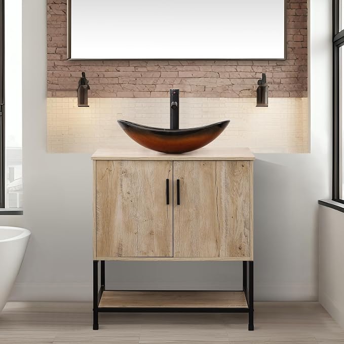 UEV Rustic Oak 30" Bathroom Vanity - Image 4