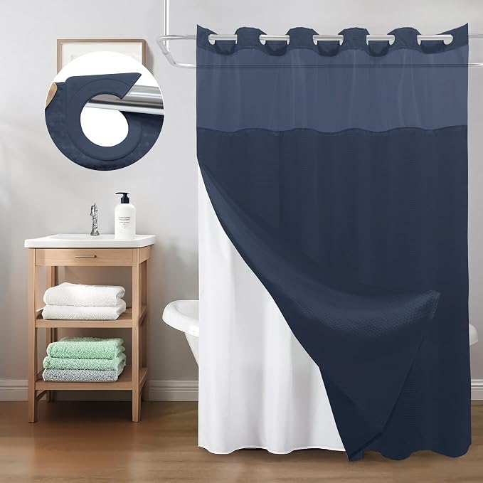 Inhousolu No Hook Shower Curtain - Image 8