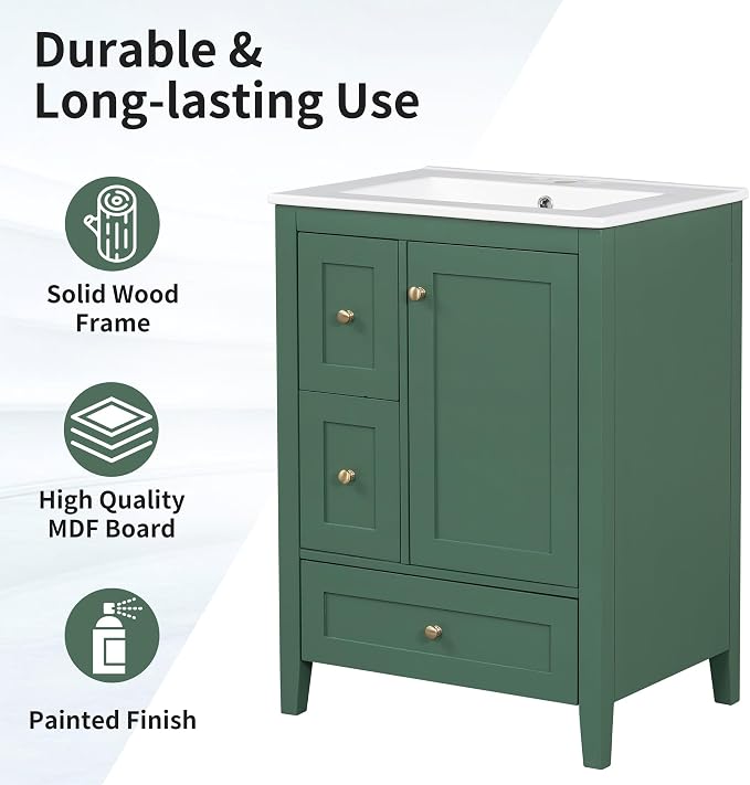 Harper & Bright Designs 24" Bathroom Vanity - Image 7