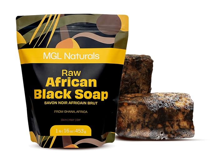 MGL Naturals Raw African Black Soap, 1 lb. by MGLNaturals