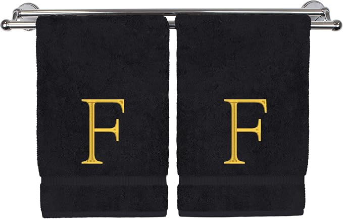 Monogrammed Hand Towel, Personalized Initial Gift, Extra Absorbent 100% Turkish by BareCotton