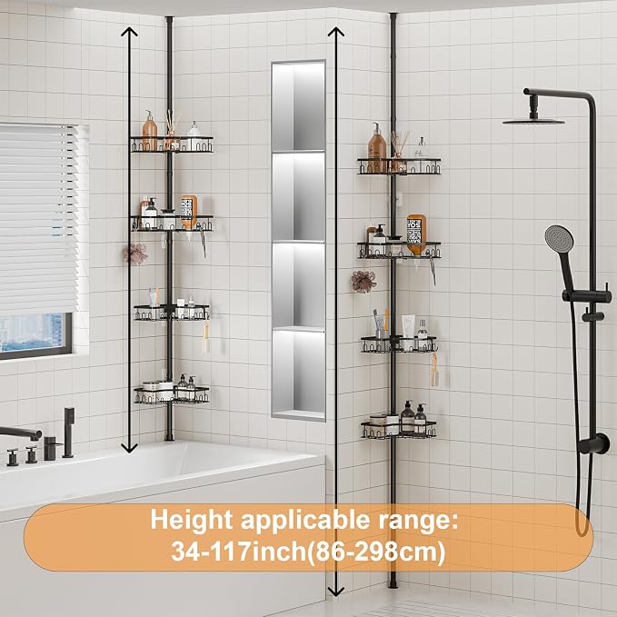 Corner Shower Caddy Tension Pole - Image 5