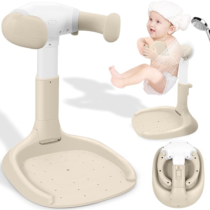 Baby Shower Stand, No-Assembly Baby Bath Stand by JUNEU