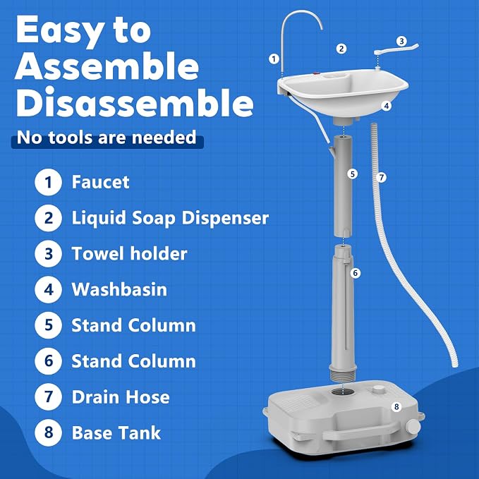 Portable Sink Hand Wash Station - 18L Capacity - Image 3