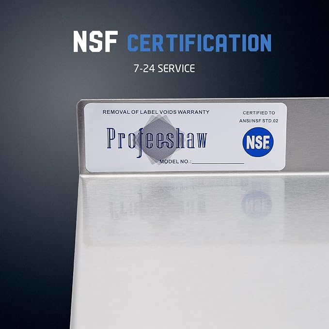 Profeeshaw NSF Stainless Steel Shelf 12” x 24”, 230 lb Commercial Shelves Wall - Image 4