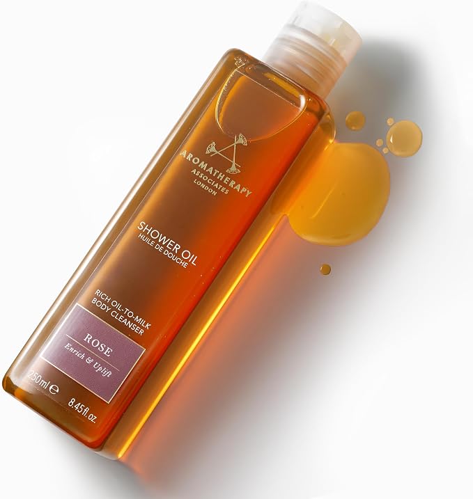 Aromatherapy Associates Rose Shower Oil. Soothing Blend of Rose, Geranium and - Image 5