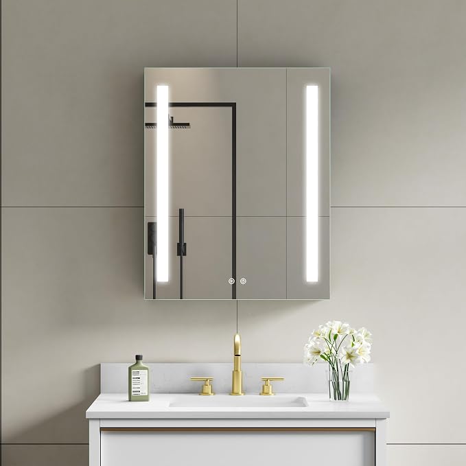 WELLFOR 24" X 30" LED Medicine Cabinet - Image 11
