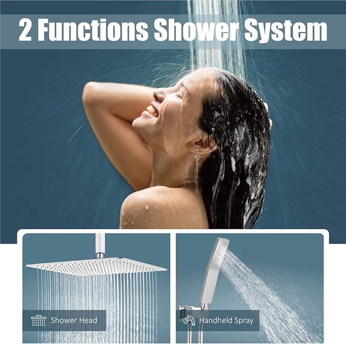 Aolemi Ceiling Mount Shower System Rain Shower Head - Image 2