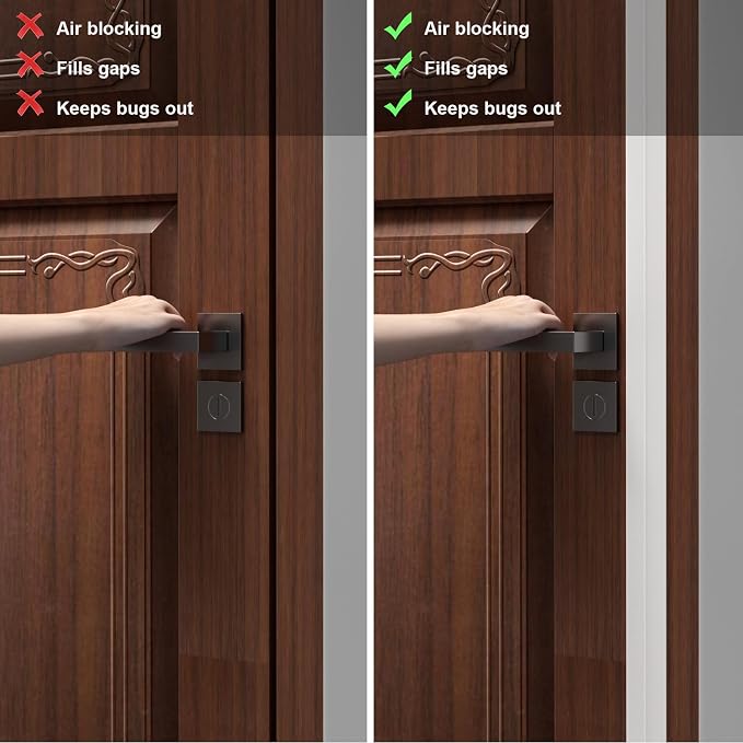 Heavy-Duty 3Inch x 36FT Door Weather Stripping, Extra Thick 2mm Door Draft - Image 3