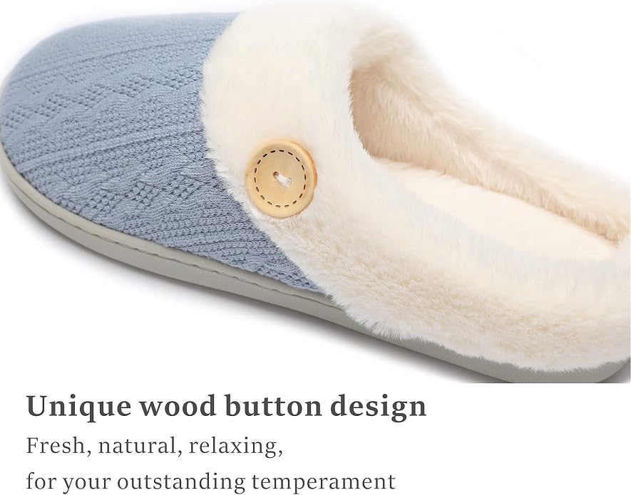 Chantomoo Womens Slipper Warm Comfy Memory Foam House Slippers Knitted Shoes - Image 4