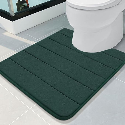 Buganda Memory Foam U-Shaped Contour Toilet Rugs, Non Slip Absorbent, Thick by Buganda