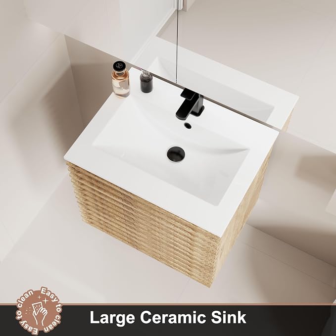 LUCKWIND 24" Floating Bathroom Vanity - Image 4