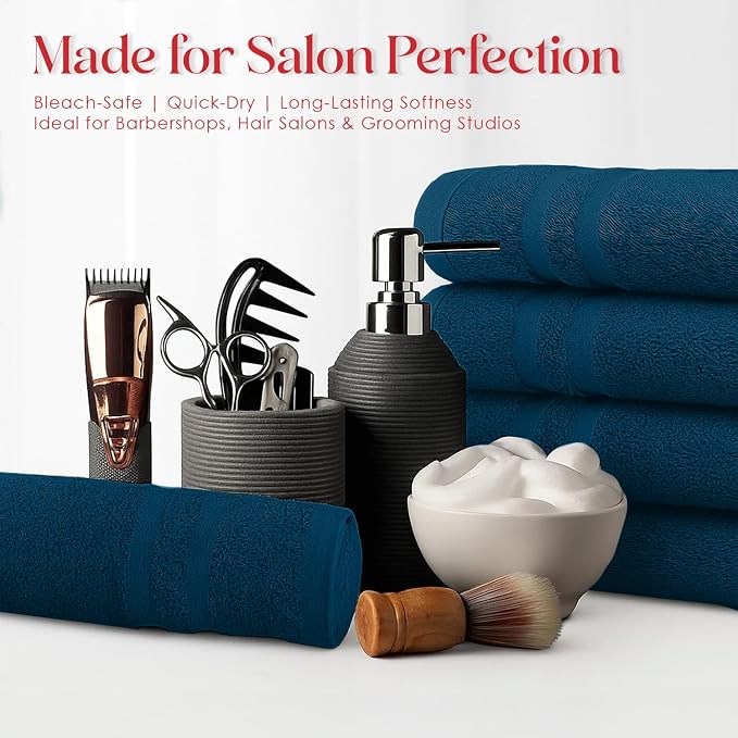 RIVERSIDE Pack of 24 Salon Towels Set – 16 x 26 Inches, 100% Ring Spun Cotton - Image 4