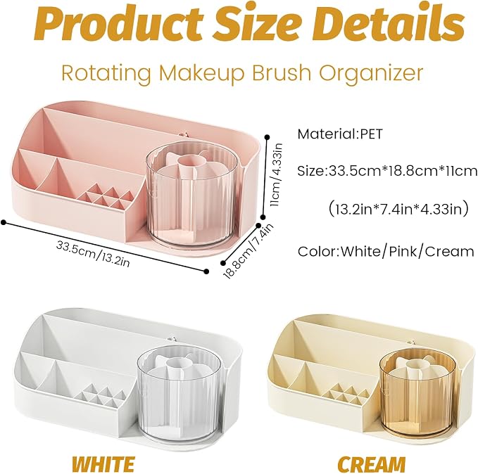 DASITON Large Capacity Makeup Organizer - Image 3