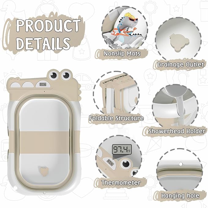 MoreFeel Collapsible Baby Bathtub - Image 2