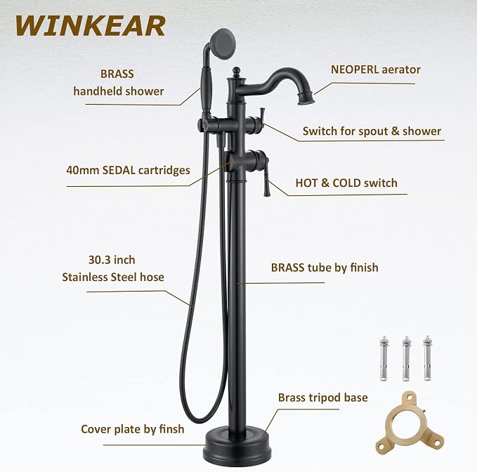 Freestanding Floor Mount Tub Filler - Image 5