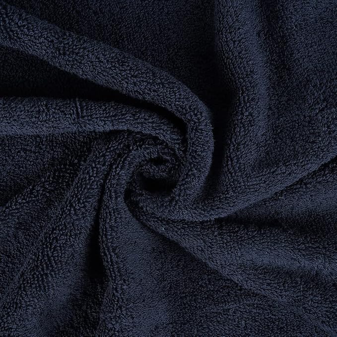CASA COPENHAGEN Solitaire 6 Pieces Towel Set- Dark Navy, 600 GSM 2 Bath Towel 2 - Image 6
