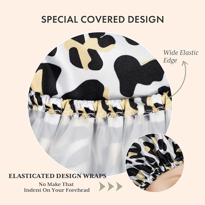 AmazerBath Shower Cap, Double Layers Hair Cap - Image 6