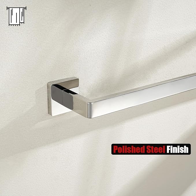 JQK Polished Towel Bar, Rounded Edges 14.41 Inch Towel Rack, 304 Stainless - Image 4