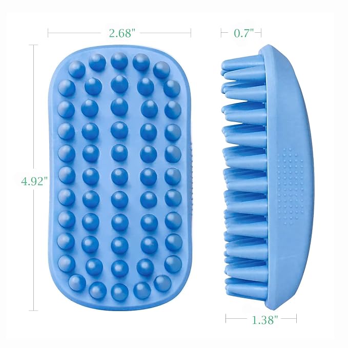 Dog Bath Brush, Pet Silicone Shampoo Brush, Rubber Shower Wash Curry Brush - Image 6