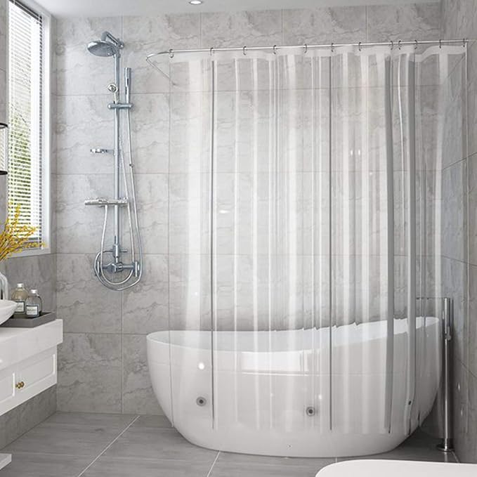 AooHome Long Shower Liner, Bottom Magnets, Heavy Duty, Water Repellent by AooHome