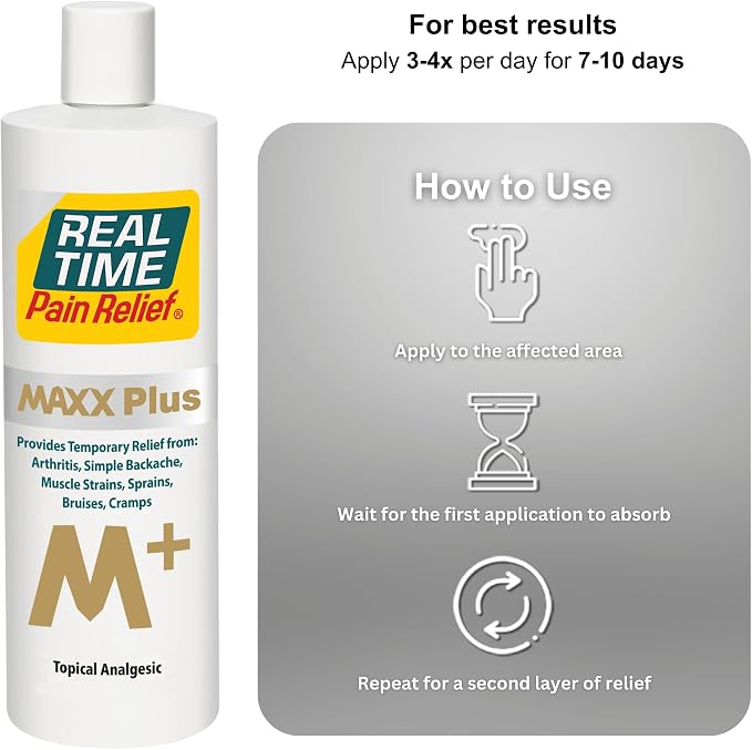 Real Time Pain Relief MAXX Plus - 12oz Bottle | Intensive Formula - Image 5