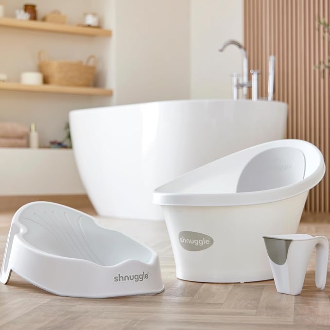 Shnuggle Newborn Baby Bath | Built in Support Bump and Soft Backrest | Suitable - Image 10