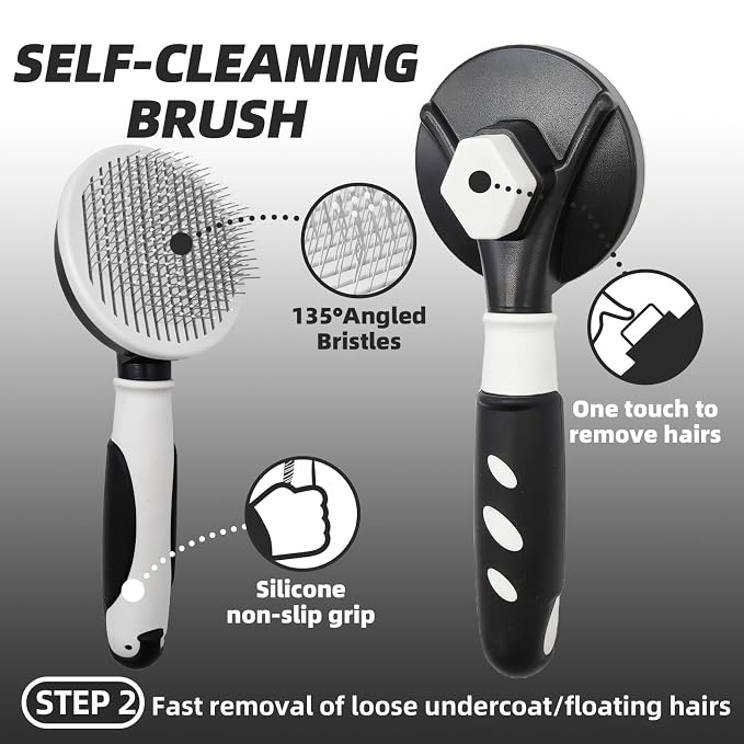 Dog Brush for Shedding, Undercoat Rake, Slicker Brush, Deshedding Comb - Image 3