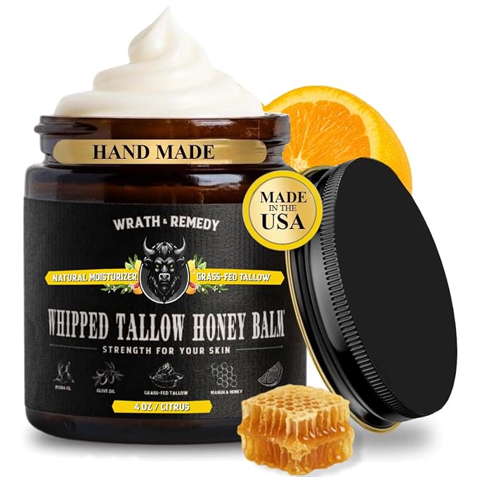 Organic Beef Tallow for Skin - 4 OZ — Grass Fed Beef Tallow for face + Body — by WrathRemedy