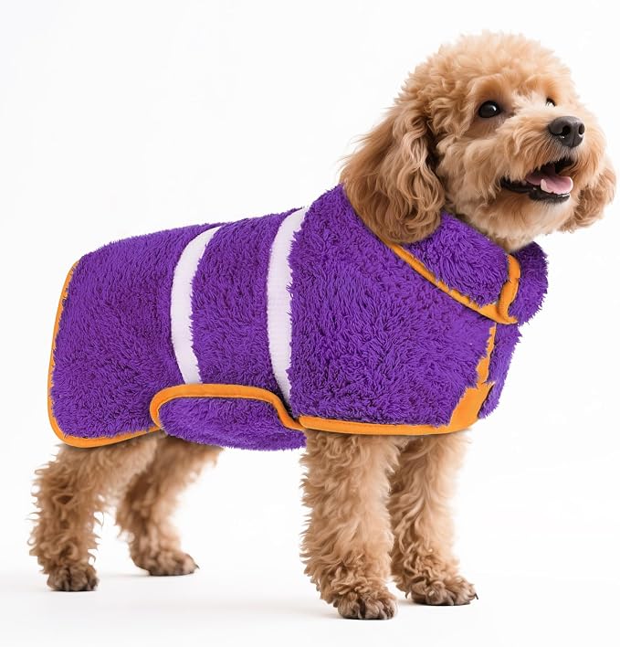 Bienbee Dog Bathrobe, Quick Drying Super Absorbent Dog Robes by Bienbee