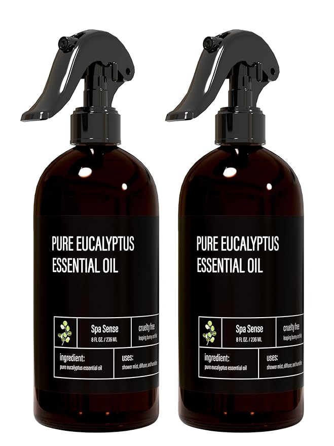 Pure Eucalyptus Oil Shower Mist and Steam Room Spray by Spa+Sense