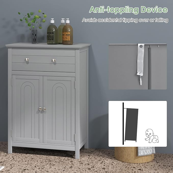 LOKO Bathroom Floor Cabinet, Kitchen Storage Cabinet - Image 8