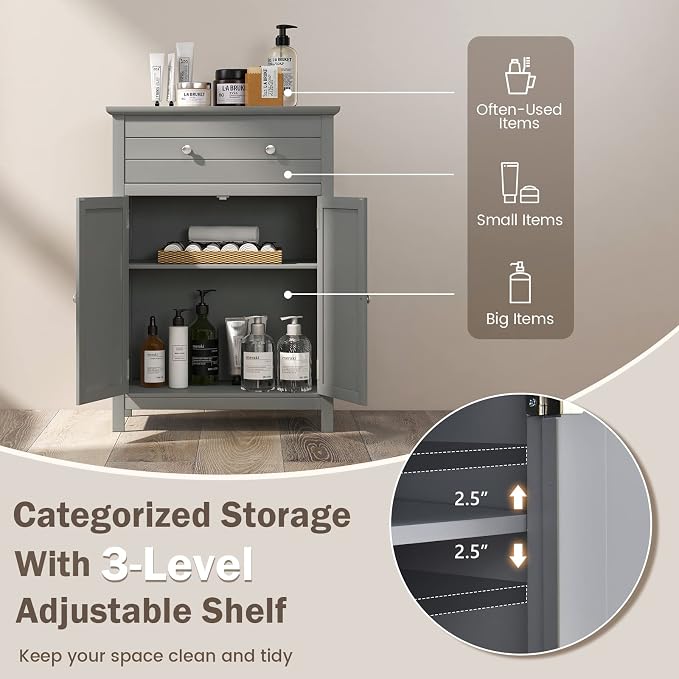 Giantex Bathroom Storage Cabinet - Image 6