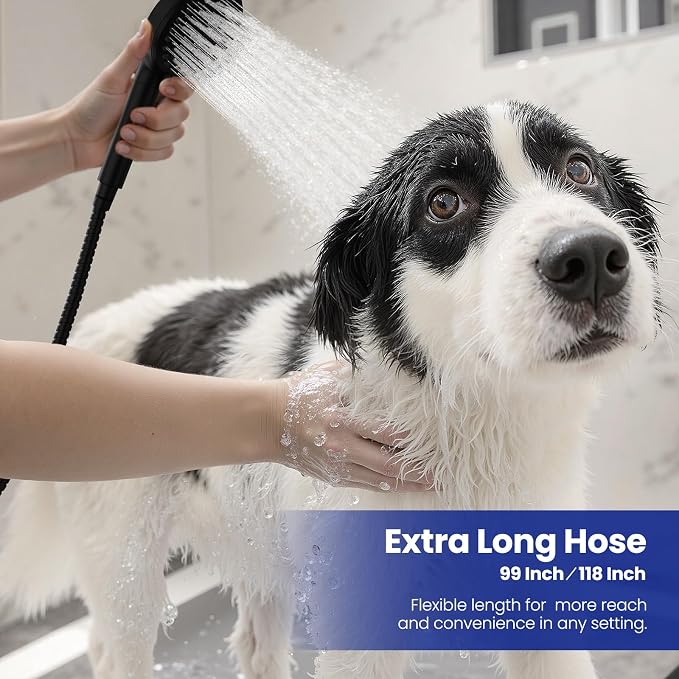 JOMOO Shower Hose, 118 Inch Extra Long Stainless Steel Handheld Shower Hose - Image 4
