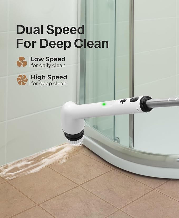 LyriFine Electric Spin Scrubber, New Full-Body IPX7 Waterproof Bathroom Cleaner - Image 4