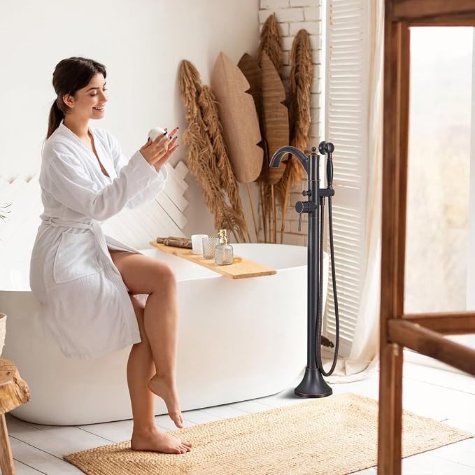 Freestanding Bathtub Faucet, Classic Free Standing Tub Faucet - Image 7