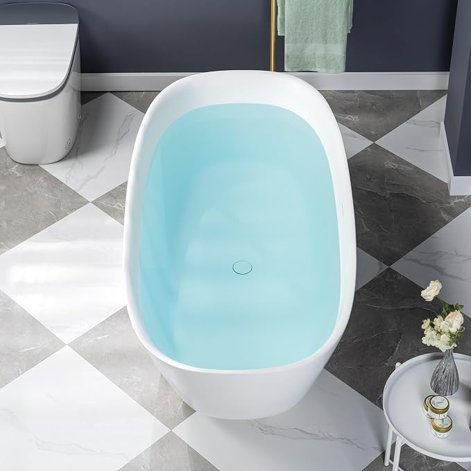 WOODBRIDGE 67" L x 32-5/8" W Luxury Contemporary Solid Surface Stone Resin - Image 17