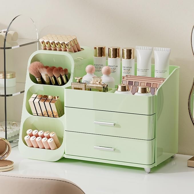 Makeup Organizer with Drawers for Vanity, Spacious Cosmetic Display Case by Booklov