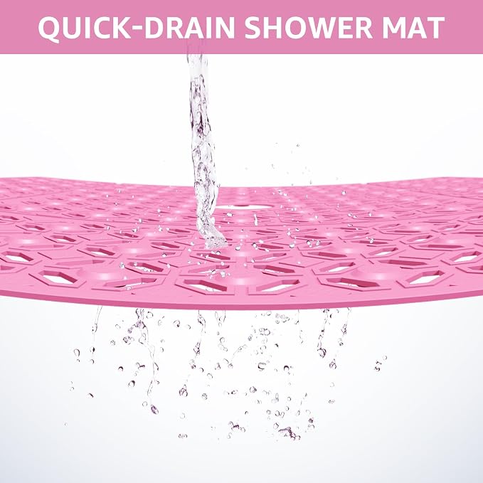 OTHWAY Square Shower Mat, TPE Anti Slip Shower mat - Image 3