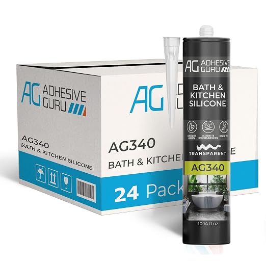 Adhesive Guru AG340 Clear Silicone Sealant by AdhesiveGuru