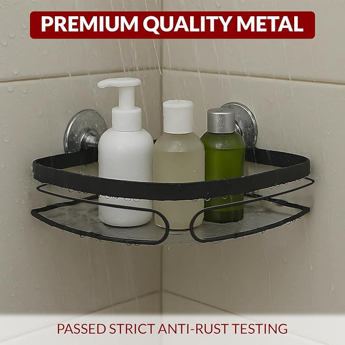 2-Pack Corner Shower Caddy – Rust-Resistant Wall-Mounted Bathroom Organizer - Image 8