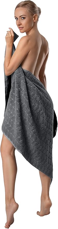 BAGNO MILANO Turkish Cotton Ultra-Soft Plush Absorbent Quick Dry Bathroom Towel - Image 2