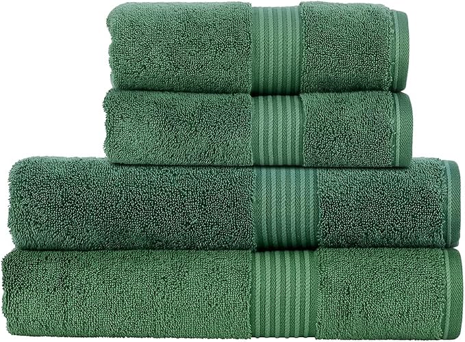 Christy Supreme Hygro 4 Piece Towel Set | Spruce | 100% Luxury Supima Cotton | by Christy