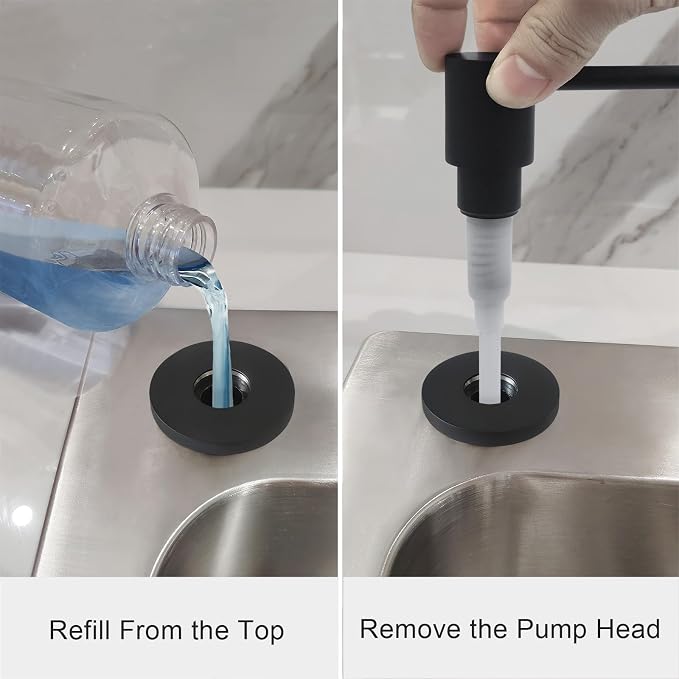 Deck Mounted Brass Kitchen Sink Soap Dispenser or Lotion Dispenser - Image 5