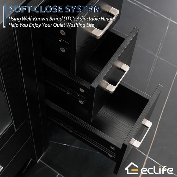 eclife 48" Modern Bathroom Vanity Sink Combo Freestanding Cabinet - Image 5