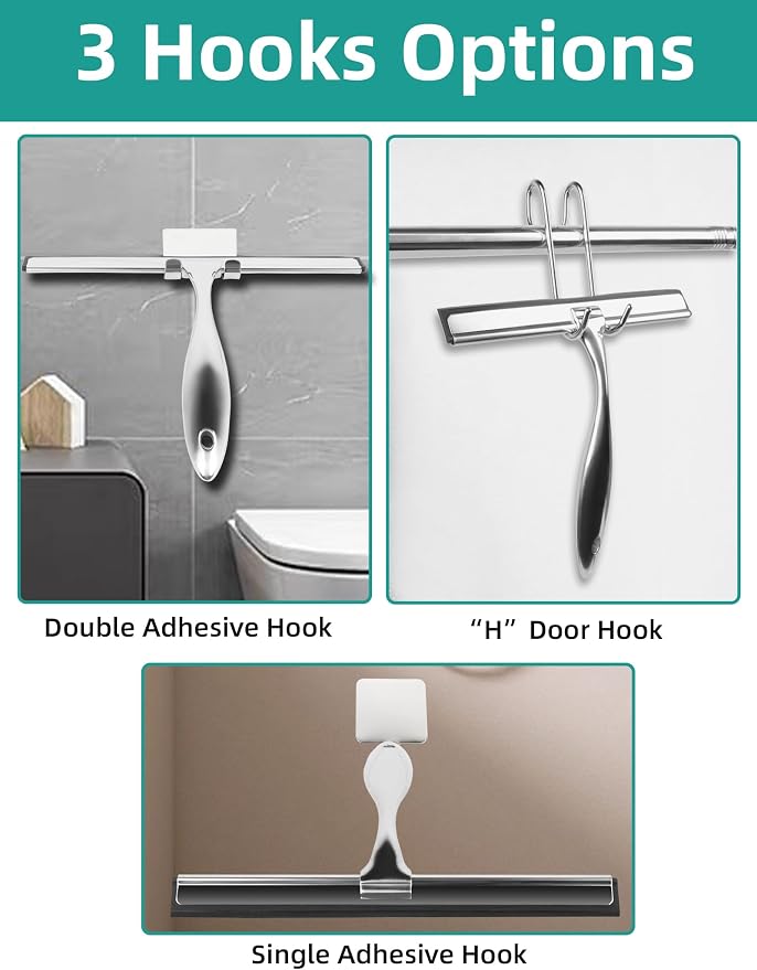 All-Purpose Stainless Steel Shower Squeegee Come - Image 5